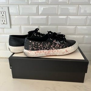 Superga Black Pink Sneakers size 7.5